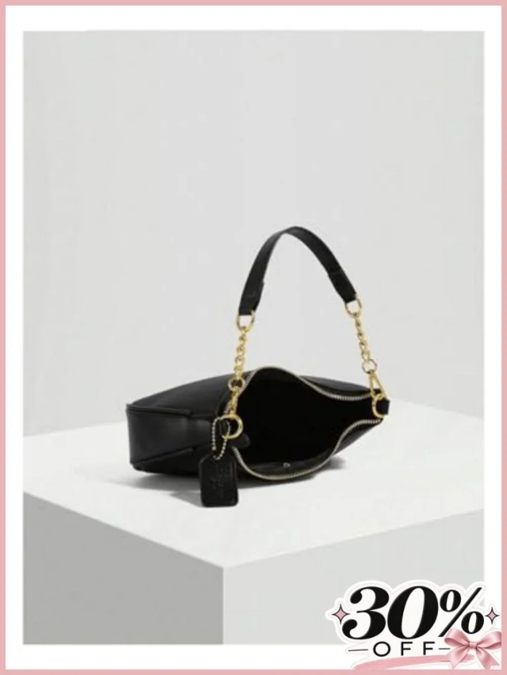 SHENHE PU Leather Gold Chain Hobo Shoulder Handbag Detachable Crossbody Strap